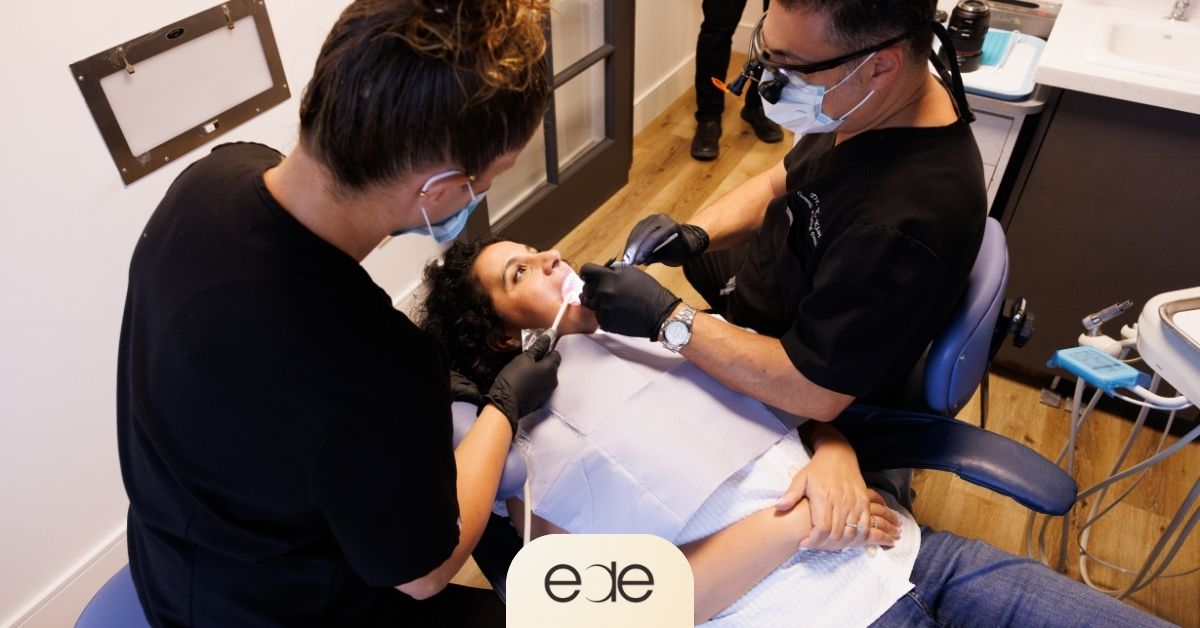 Dental crown and restorative care for a patient in Encino.