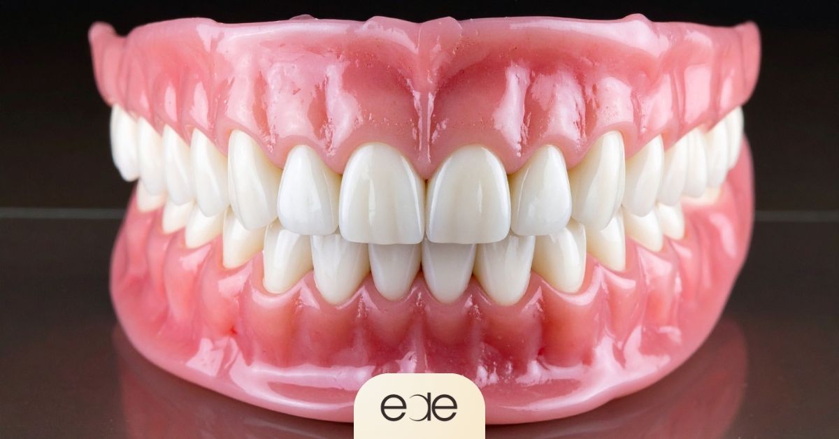 Complete denture appliance used for full tooth replacement and smile restoration