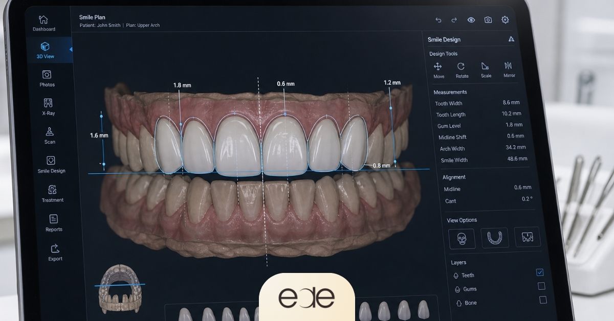 3D dental imaging software used for precise planning in cosmetic dentistry
